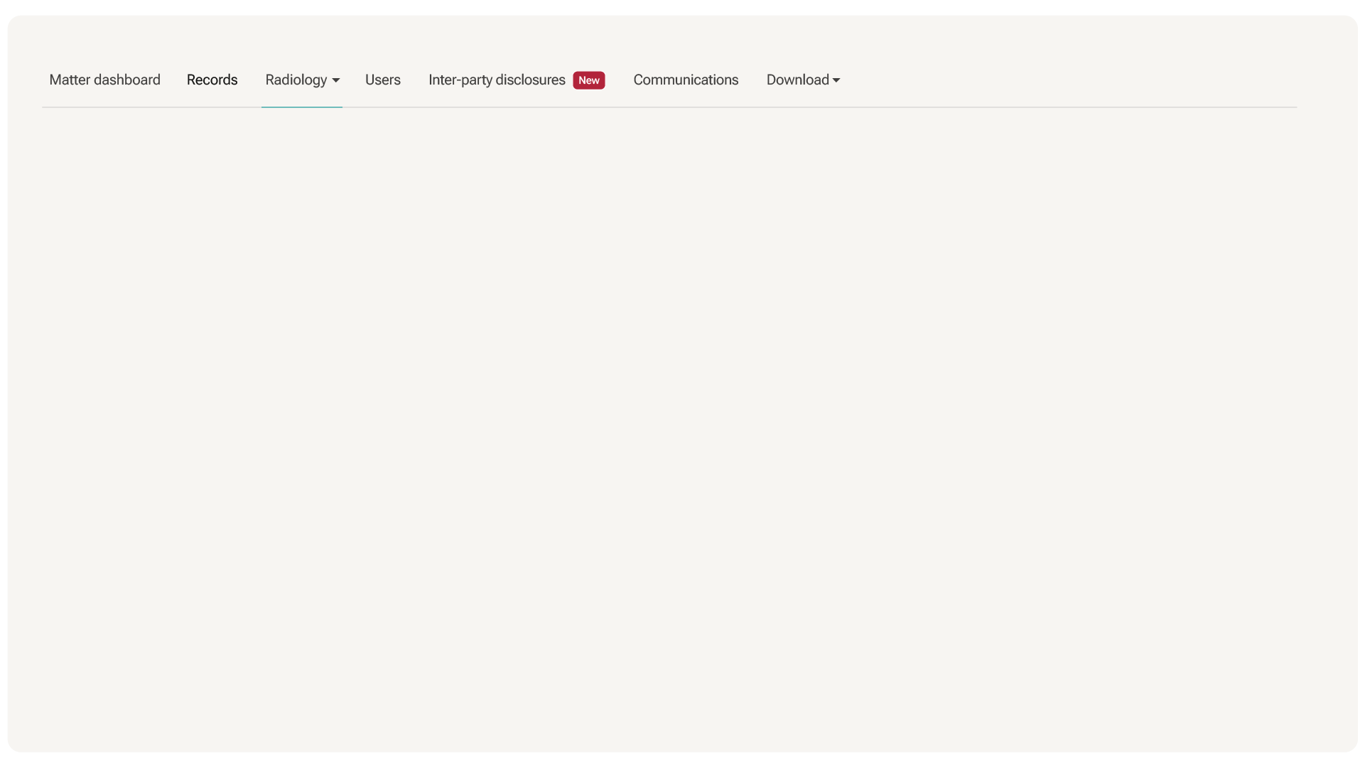 Secure Review matter dashboard
